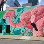 wabash arts corridor streetart chicago flamingo wall andrew ghrist JC rivera